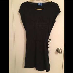 SALE! ADIDAS CLASSICS BLACK DRAWSTRING MINI DRESS